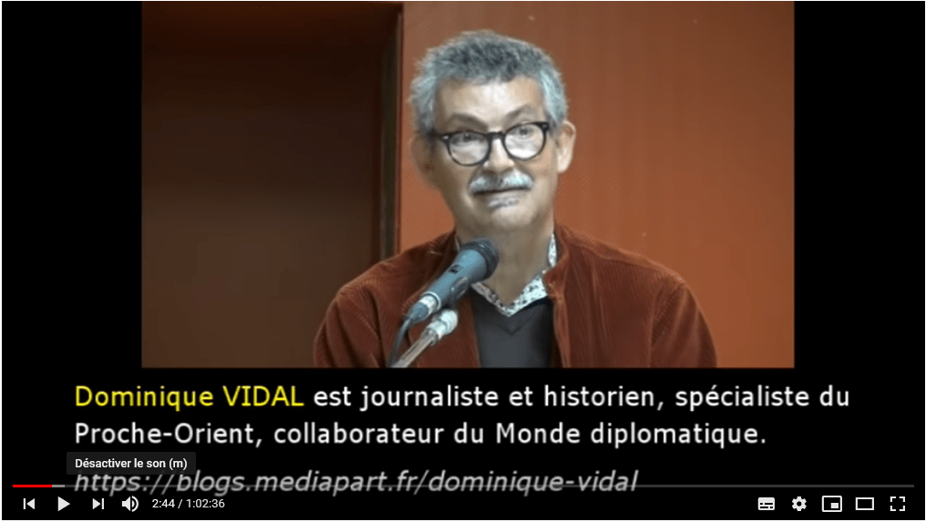 Dominique Vidal vidéo